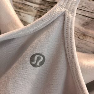 Lululemon pale grey y tank sz 8